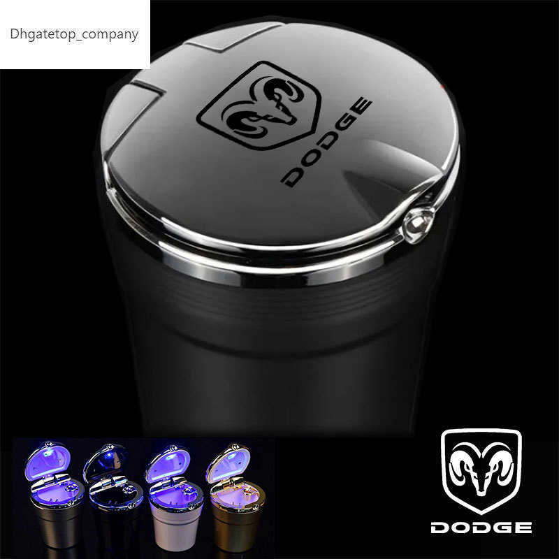 

New LED Light Car Ashtray Creative Car Ashtray For Dodge Journey Caliber Charger Caravan Ram 1500 Stratus Laser Custom Ashtray