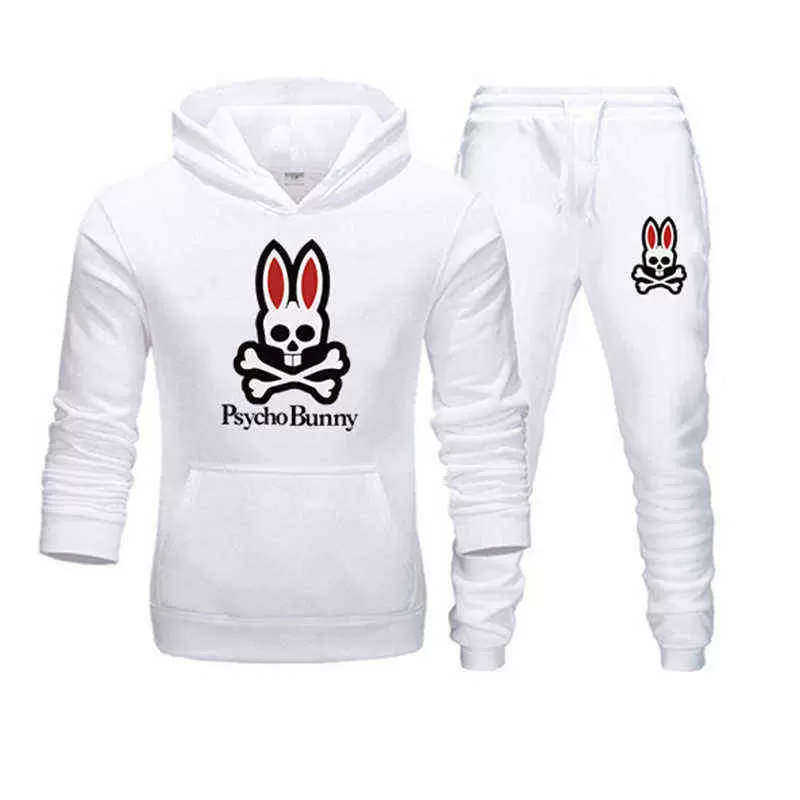 

Men Tracksuits Male Hoodies and Pants Long Sleeve Psycho Jogging Suits Bunny Streetwear Athletic Sets Autumn