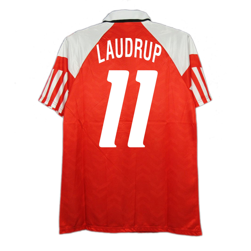 

Retro Denmark 1992 Soccer Jerseys Laudrup Vilfort Povlsen Vintage Kit Classic Shirt, 1992 home