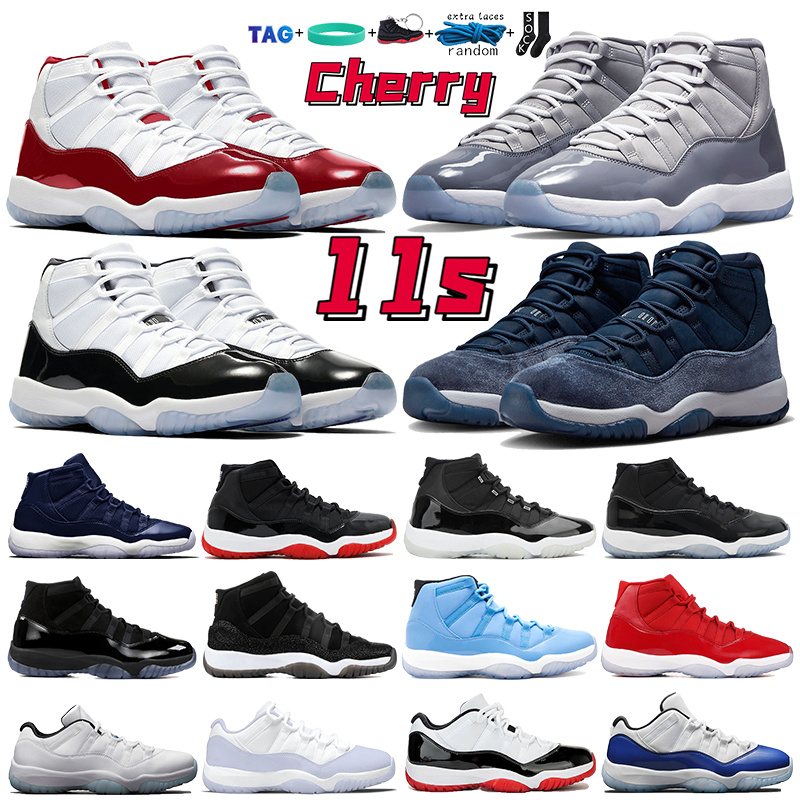 

2023 Cherry Jumpman 11 11s Basketball Shoes Designer Shoe Men Women Sneakers Cool Grey Midnight Navy Velvet Bred Royal Blue Sports Sneaker Outdoor Trainers, #35- low georgetown