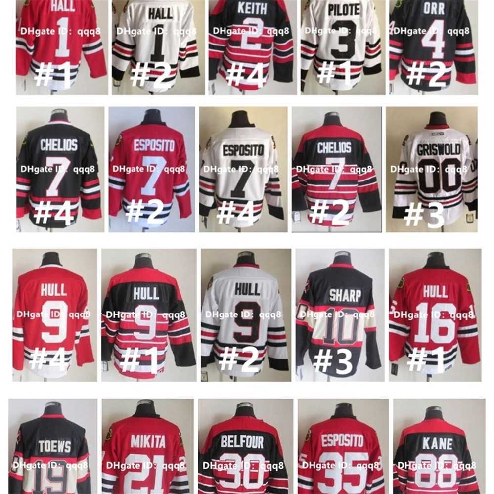 

qqq8 Vintage CCM Hockey Jersey Clark Griswold Bobby Hull Esposito Stan Mikita Keith Pilote Chris Chelios Phil Esposito Denis, As pic