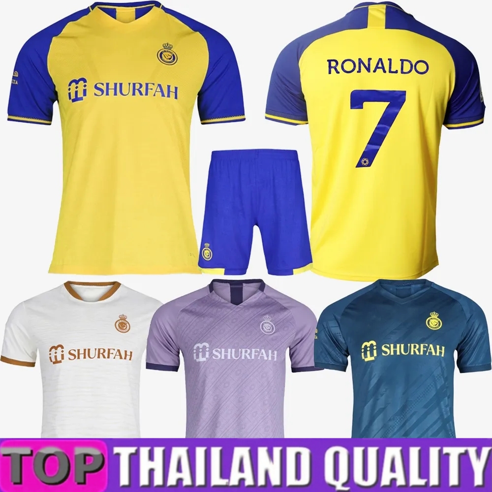 

Al Nassr FC soccer Jerseys Ronaldo 2022 2023 Home yellow away 22 23 CR7 Gonzalo Martinez Talisca Ghislain Konan Vincent Aboubakar men Football shiirt Al-Nassr FC, 22 23 away aldult
