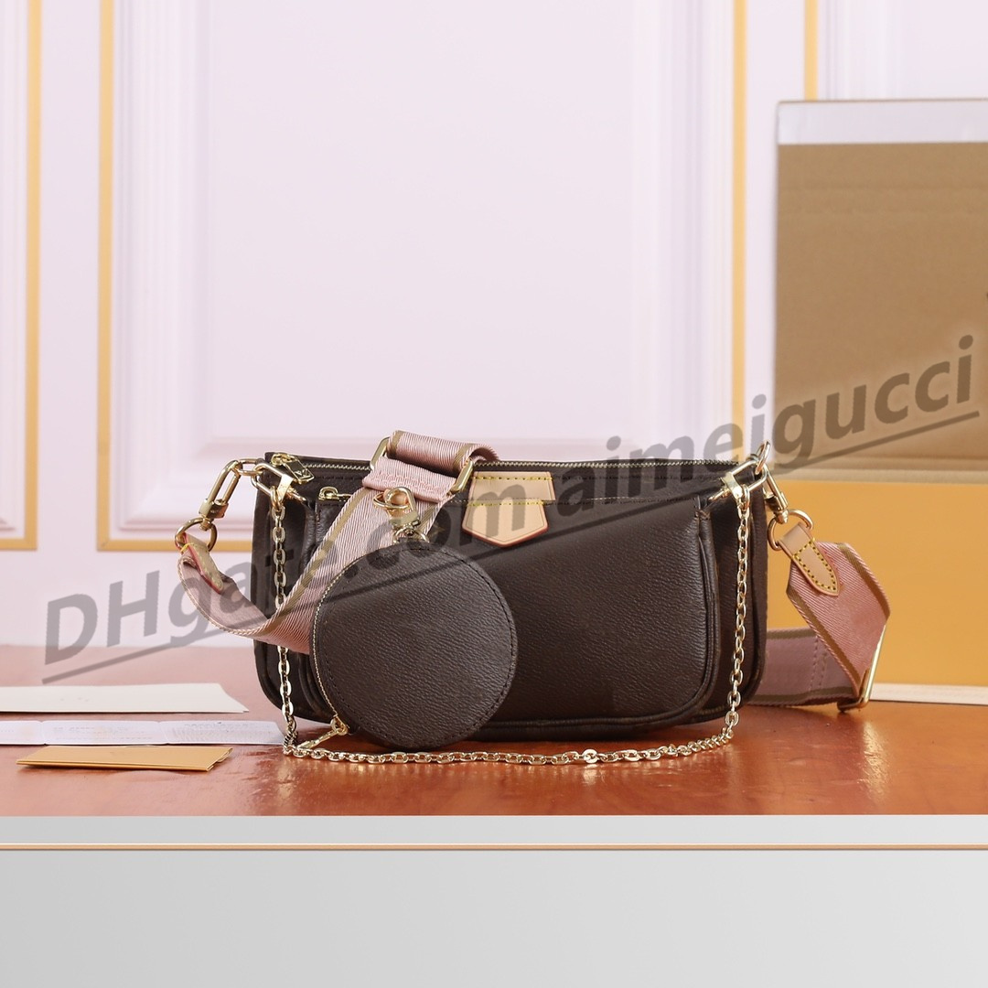 

2021 Women Luxurys Designers Bags Original Box Date code Handbags Purse Wallet clutch shoulder messenger cross body multi Purses, Black