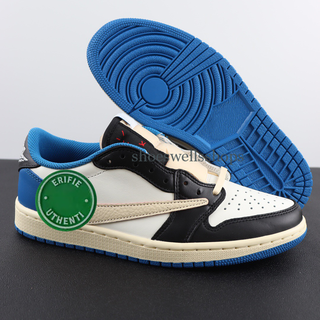 

Shoes Fragment Design OG 1S Low Mens Basketball Luxury designer Jumpman 1 Military Blue Womens running Sports Sneakers, Color #9