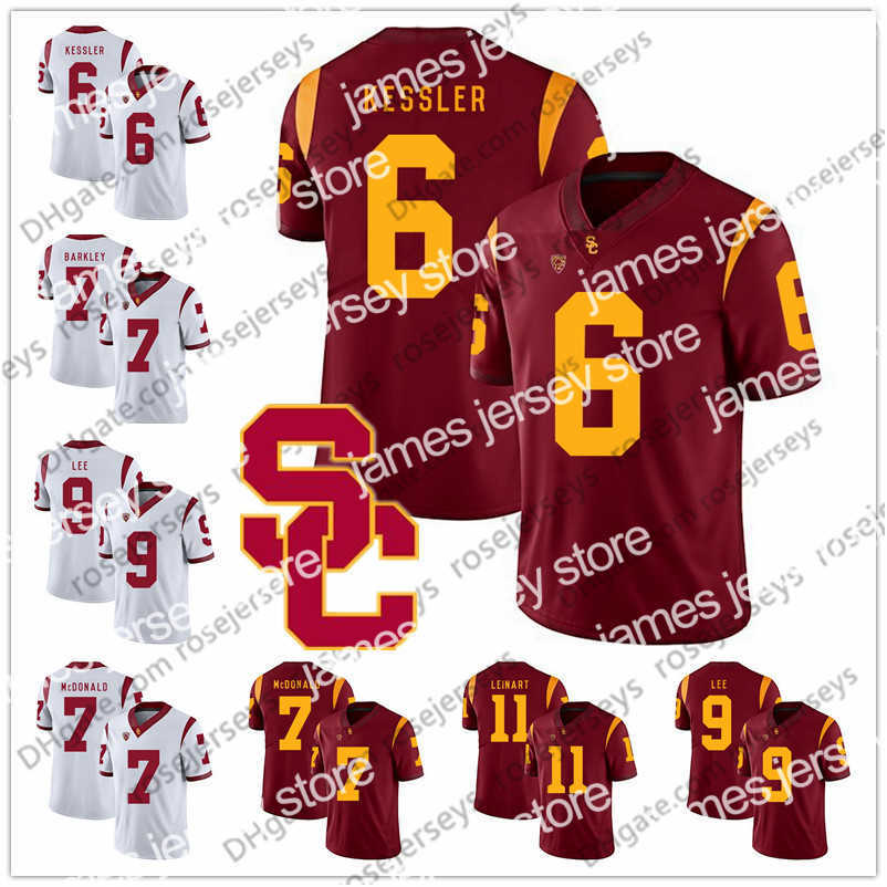

American College Football Wear USC Trojans #6 Cody Kessler 7 Matt Barkley TJ McDonald 9 Marqise Lee 11 Matt Leinart 13 Kevon Seymour 55 Willie McGinest Jersey, Red (name)