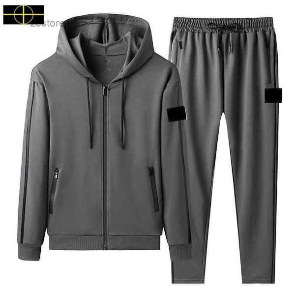 

Men' Hoodies Sweatshirts Men Tracksuits Spring and Autumn 2022 Stone Sports Suit Island Hooded Zippered Sweater Designer Is Land 427x Xyax, Black