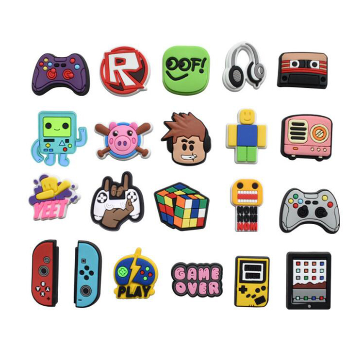 

Factory wholesale custom Cartoon croc charms DIY Gifts kids Soft PVC shoe charm for clog