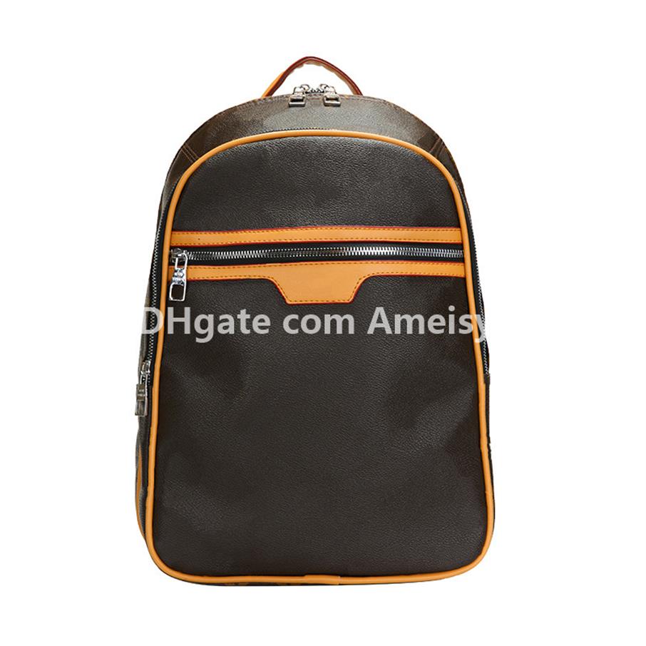 

New Backpack for Women's Backpacks PU Leather back pack Big Size women printing leathers Bag Drop248K, Brown m o n o g r a m
