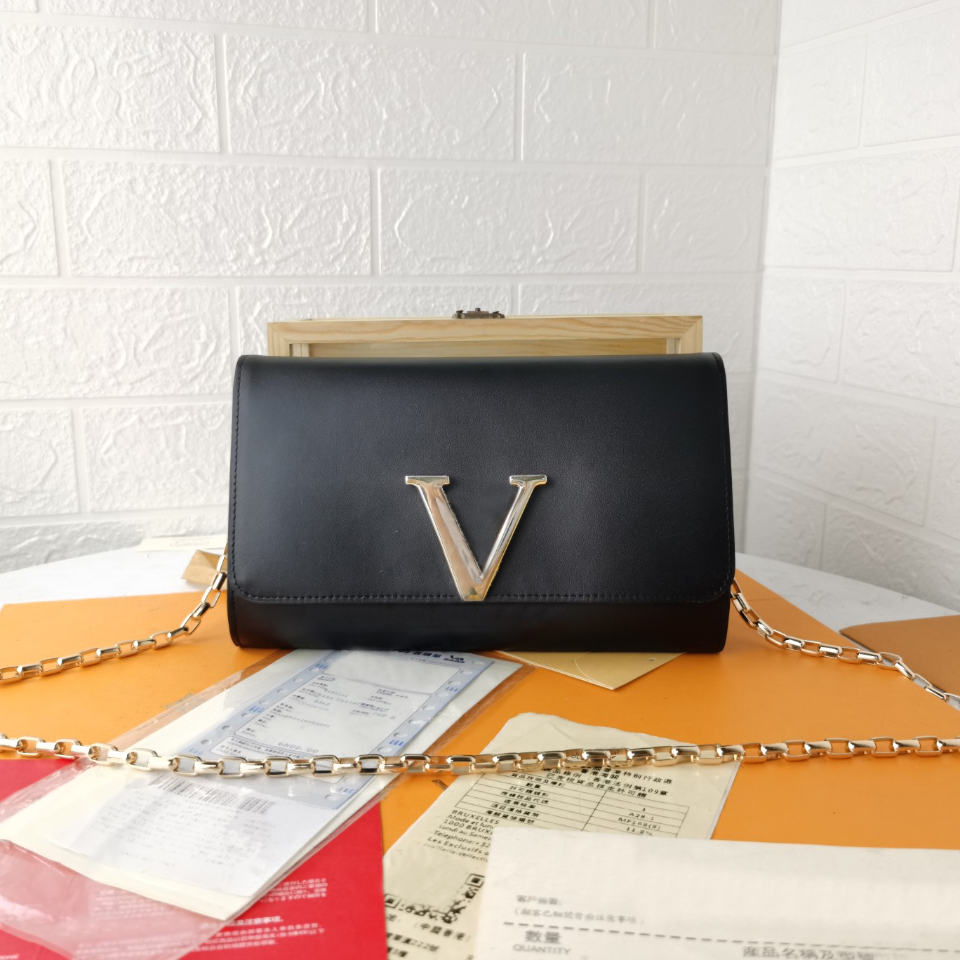 

7A Designer Bags Multicolor Genuine Leather Gold Chain Fashion Small Crossbody Handbag Detachable Shoulder Strap Clutch Tote, Burgundy