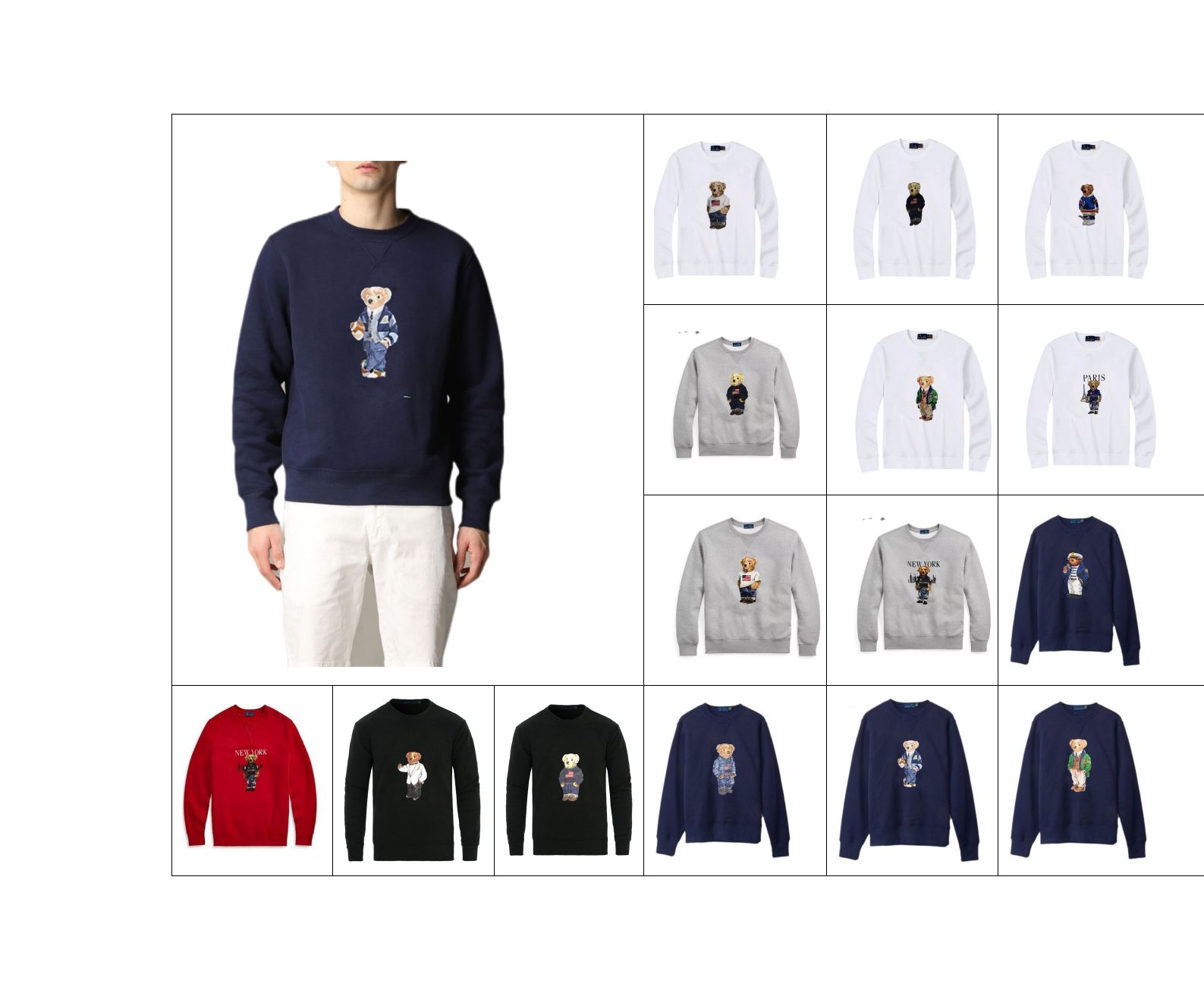 

US Bear polos Men's Hoodies sweater pullover printed bear cotton long sleeve European and American autumn winter 2023 new casual color contrast s-2XL, Orange