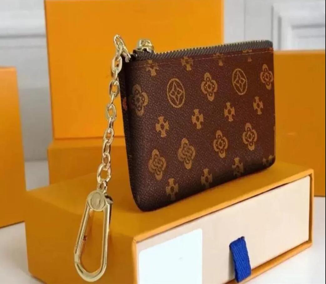 

high Quality Wallet Coin Purse Card Holder Key Pouch Luxury Designer Wallets Leather Bags Mens Bag Cardholder Womens Purses Handbags, Black flower