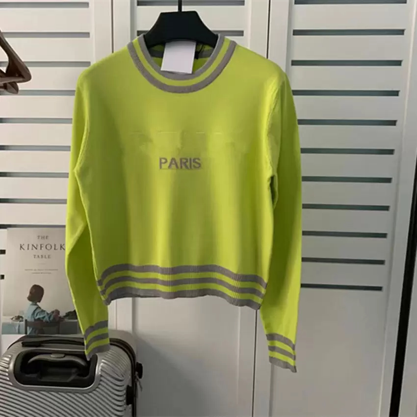 

2022Womens Sweater Woman Designer Cardigan Knit Sweater Letter Print Round Crow Neck Stripe Knitwear Long Sleeve Clothes Pullover Casual Top 20ss Fall Lady Plus