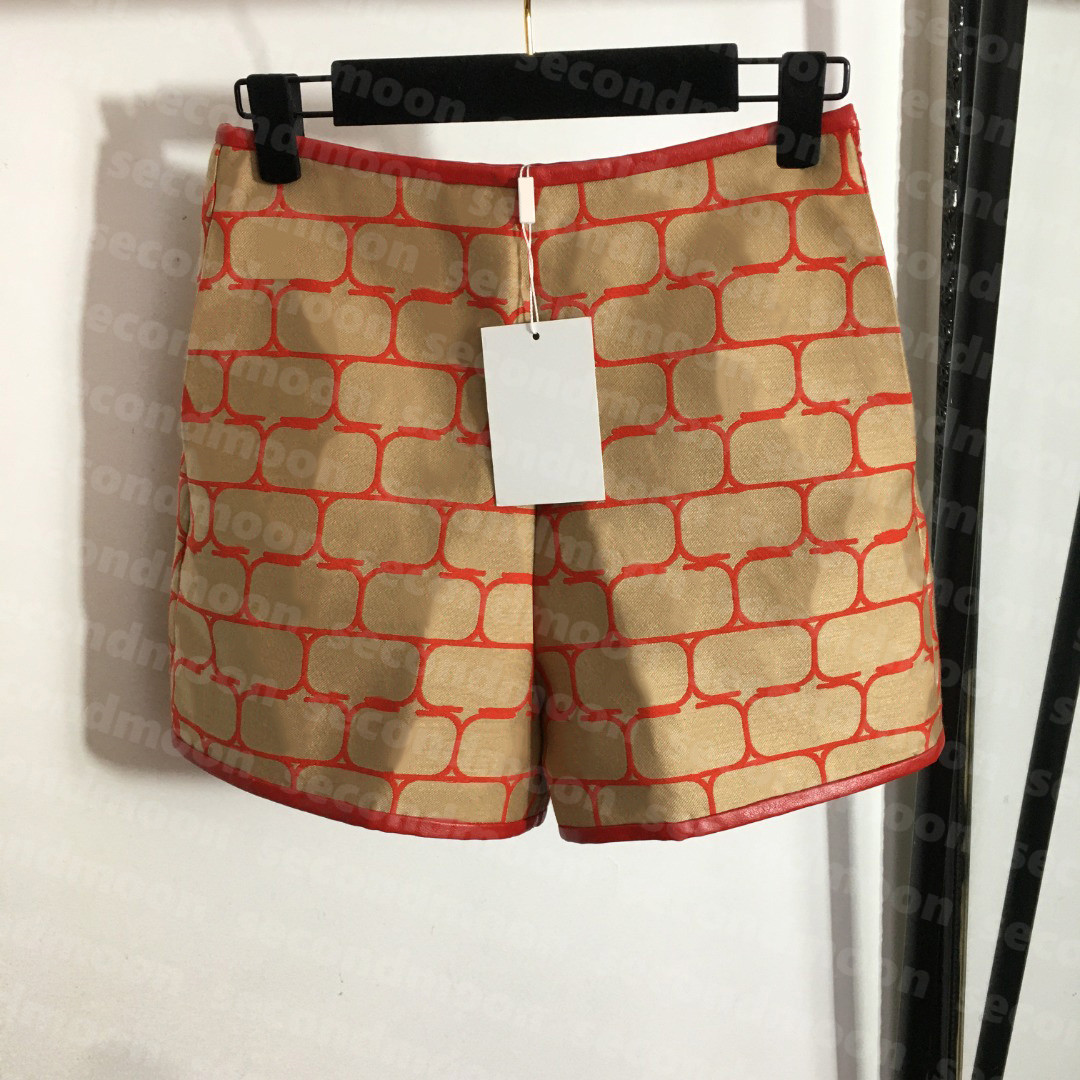 

Full Letter Jacquard Pants Women High Waist Shorts Spring Summer Breathable Leggings Casual Style Short Pants, Black