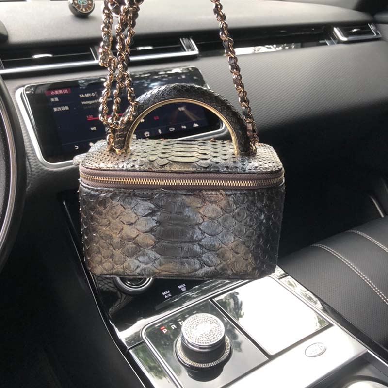 

Luxury Designer bag Women Leather Animal Print Serpentine Crossbody Shoulder Handbags With Strap Totes Bags Handbag versatile temperament exclusive to women, Black