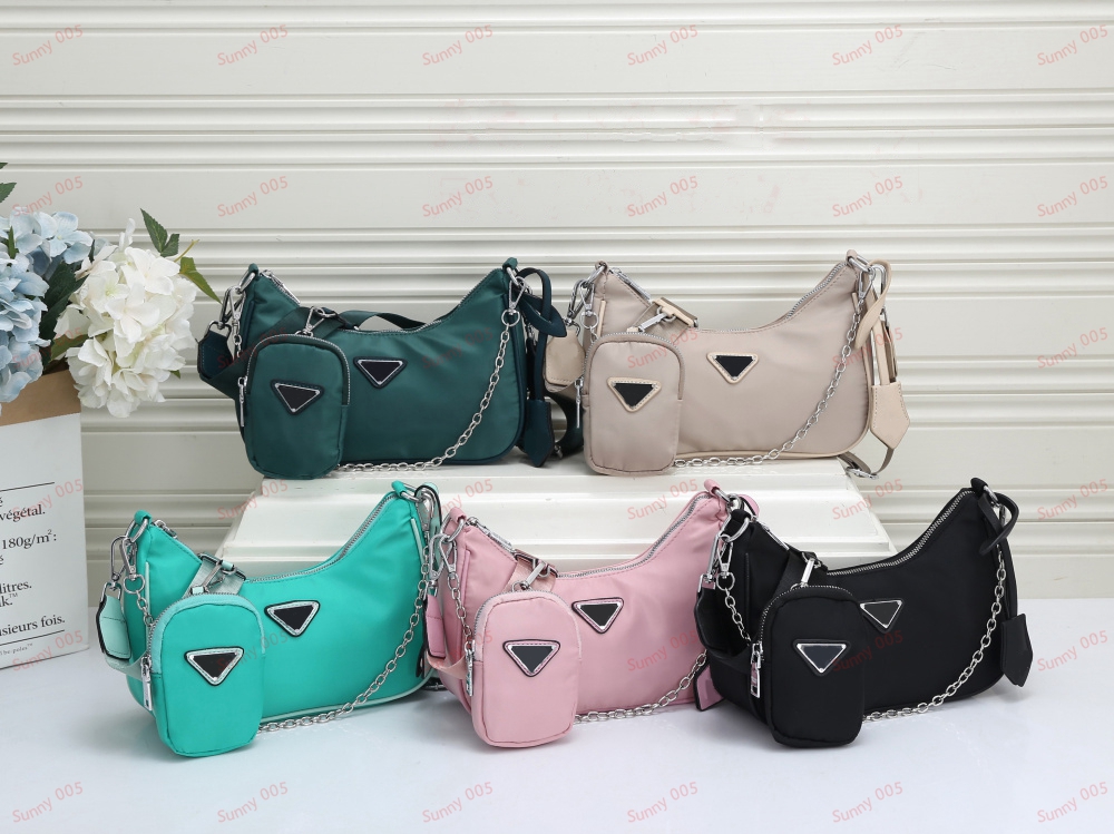 

2pcs Luxury Cross Body Bag Original Quality Women Single Shoulder Bags Purses Fashion Chain Lady Handbag Luxuries Designers Bag Solid Color Wallet, Black