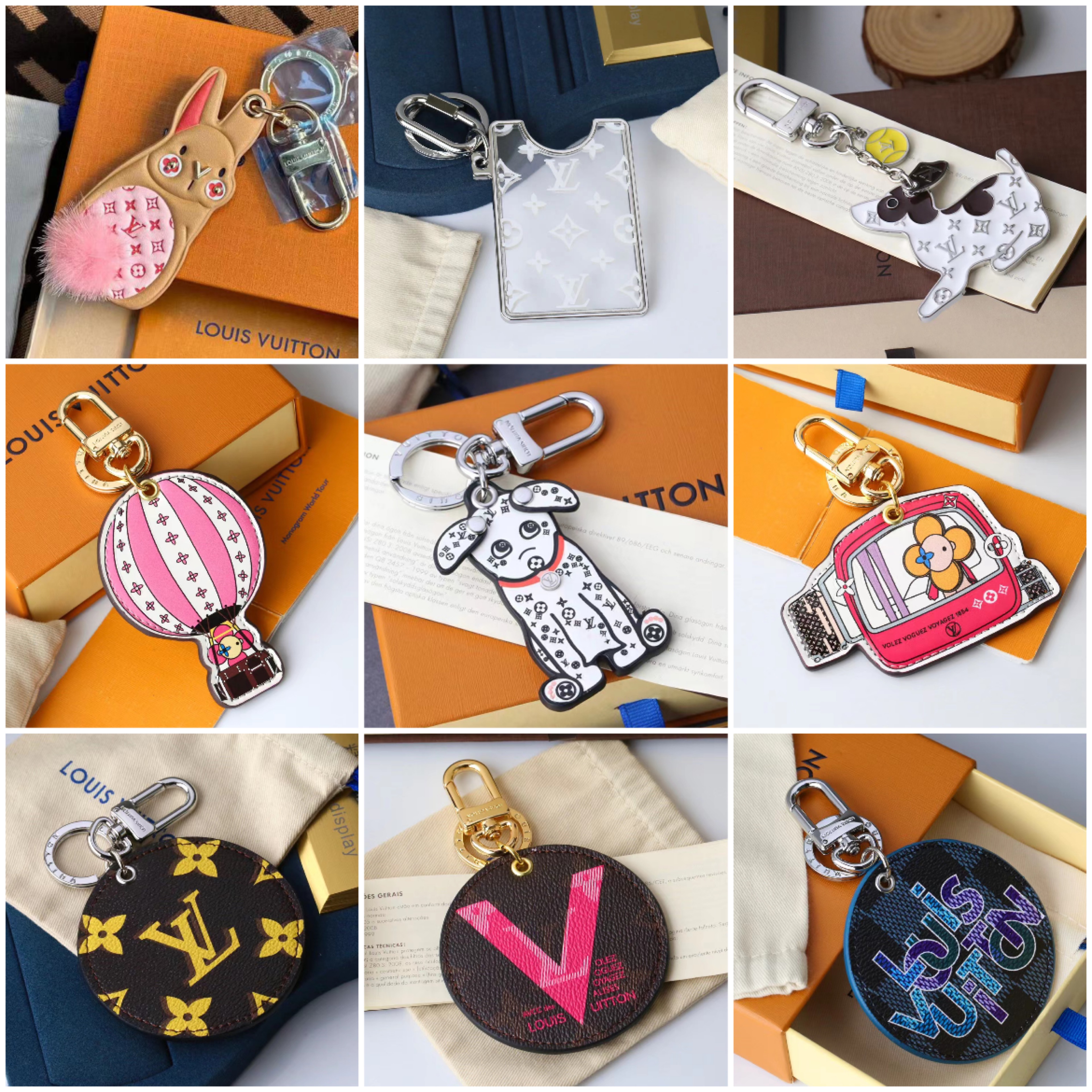 Dupe L V Keychains Haul up to date Crossbody Bag Pedants Sitting 6cm Puppy Multiple Styles Key Chain With Box