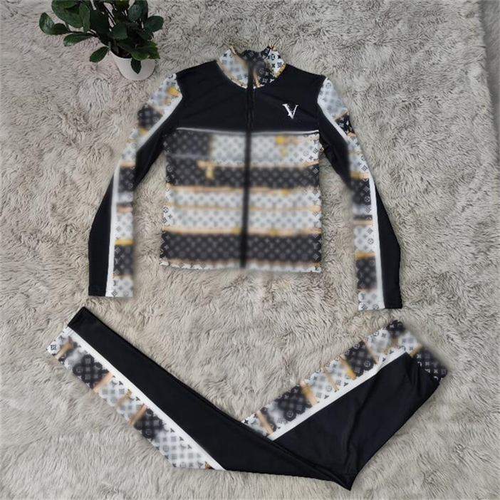 

23SS spring new Women' Tracksuits Luxury brand Casual sports Suit 2 Piece Set designer Tracksuits Jj2446, Black