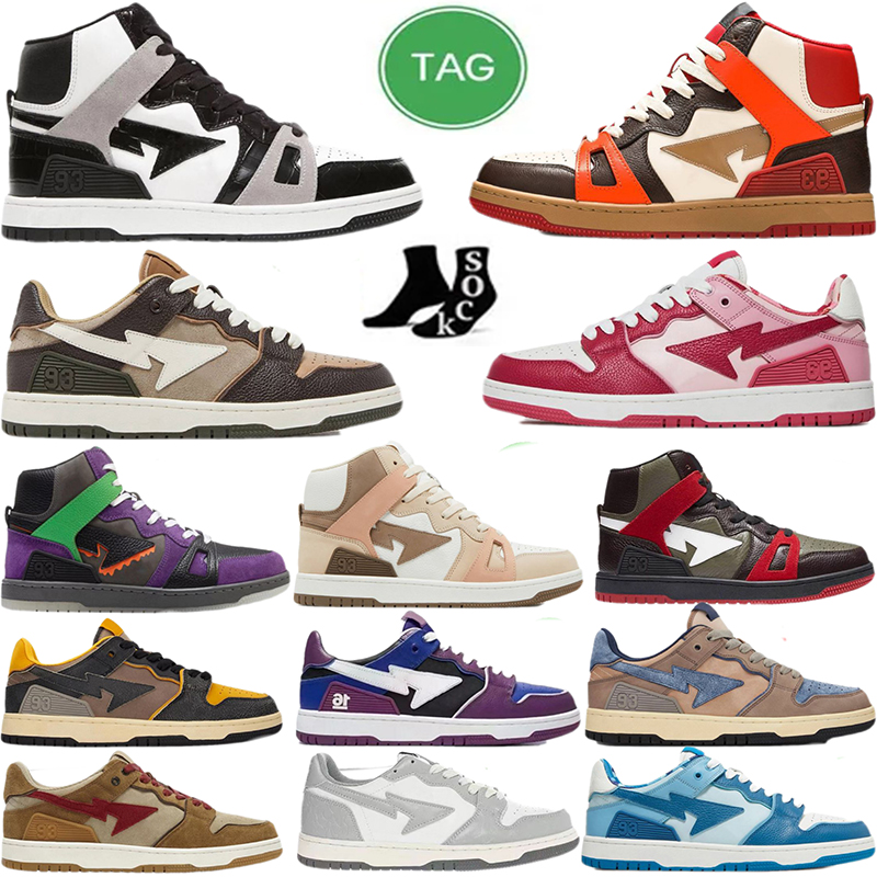 

Luxury Designer Shoes Bapestars Sneakers Sk8 Sta Low Shoe Casual Sneaker Women Men Lace-up Trainers Runner Tennis Trainer Breathable Mesh High-top with Tag Sock, #23