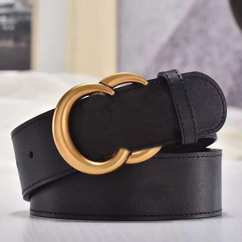 

Fashion classic leather designer belt women's and men's casual letters smooth with box