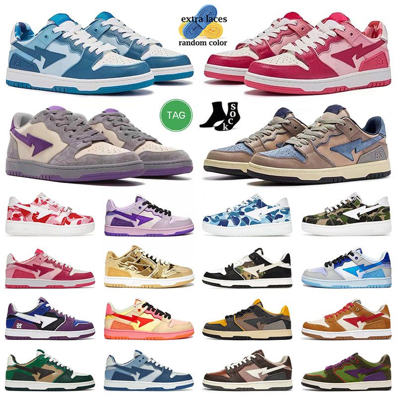 

Baped Bapex Mens Womens Casual Shoes Bapestars SK8 Sta ABC Camo Mens Designer Senakers Vintage Beige Indigo Light Blue Triple Pink Trainers Bapestas Plat-forms Shoe, S02 abc camo 20th blue