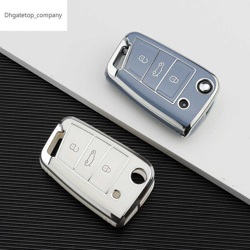 

Fashion TPU Car Key Case Full Cover Fob For VW Volkswagen Golf 7 MK7 Tiguan MK2 For SEAT Ateca Leon FR 2 Ibiza For Skoda Octavia, Green