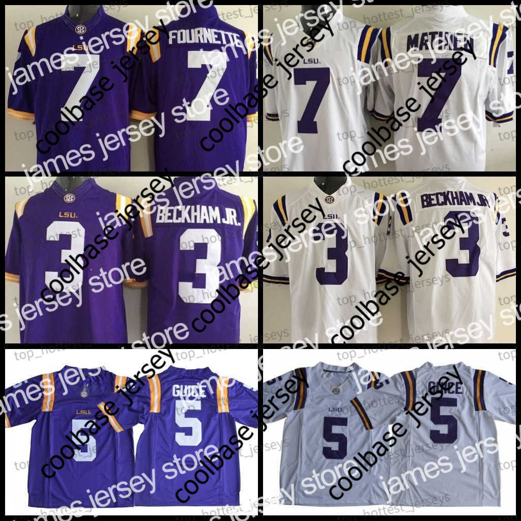 

Football Jerseys NCAA LSU 3 Odell Beckham Jr. Football Jersey Tryann Mathieu 7 Leonard Fournette 5 Derrius Guice Purple White College Mens, Men jersey