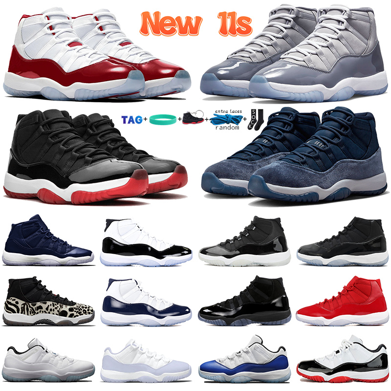 

Jumpman 11 11s Casual Shoes Men Women Retro Outdoor Sneakers Designer Shoe Midnight Navy Velvet Cherry Royal Blue Cool Grey Bred Animal Instinct Fashion Trainers, #13- low white concord