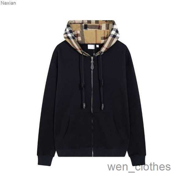 

Designer Burberys Classic Luxury Hoodie Burbs Stitch Simple Zipper Cardigan Coat Winter Fashion Bbr Mens and Womens Sweater 1 UPH0