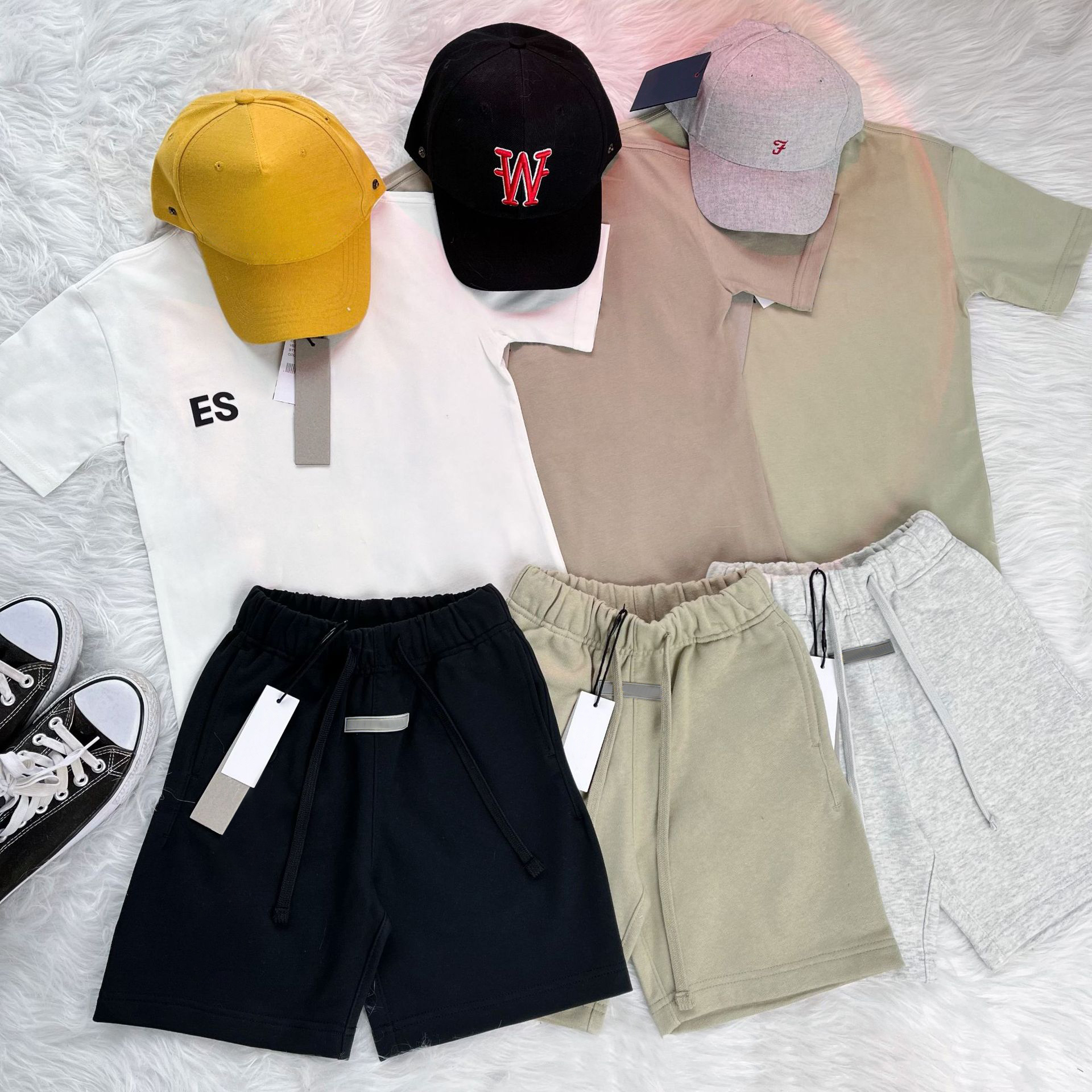 

kids clothes designer essential baby sets ess boys tracksuits fashion girls toddlers t-shirts & shorts kid infants pullover pants childrens casual black tshirts