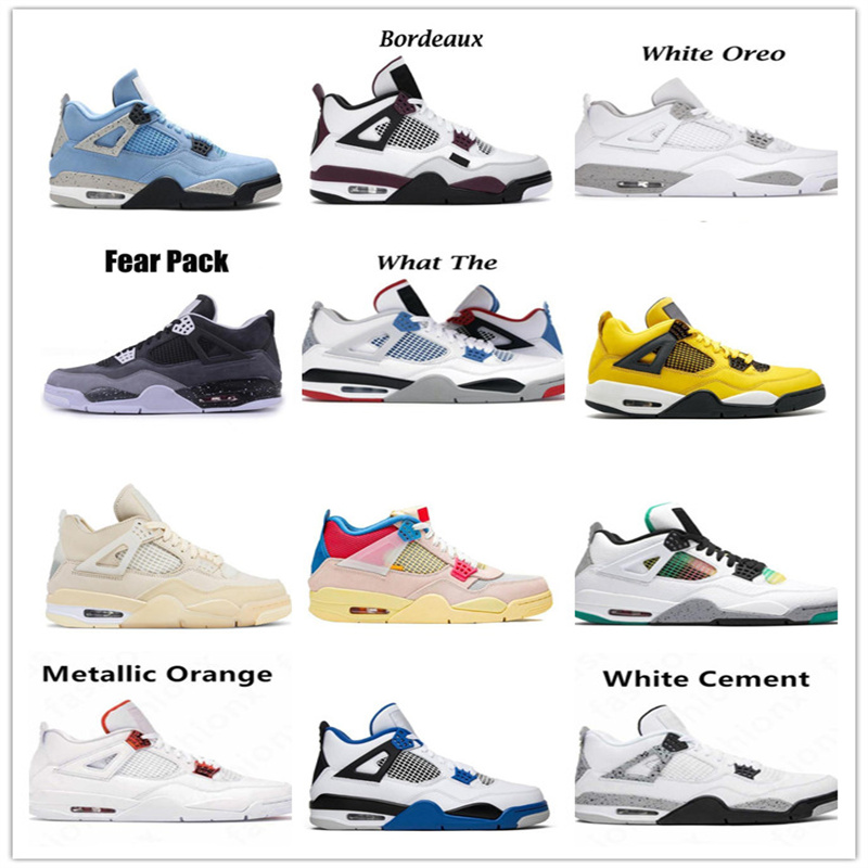 

4s mens Basketball Shoes og jump University Blue Jumpman 4 white oreo metallic purple black cat bred shimmer cactus jack men women sneakers EUR36-47, Gold