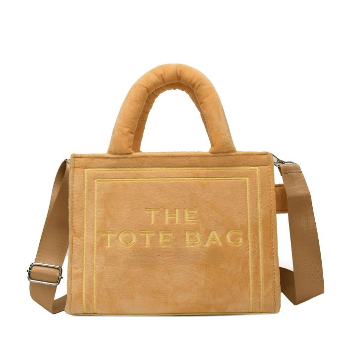 

Quality Wholesale Plush Hand-Carrying Bag Women's Winter Shoulder Bags Large Capacity Tote Versatile Travel Messenger Bag, With logo