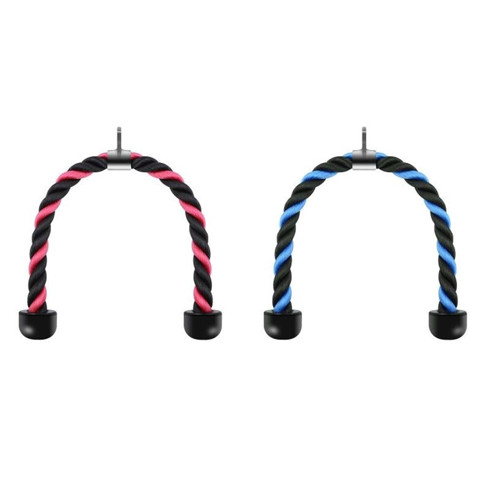

Accessories Heavy Duty Biceps Triceps Training Nylon Pull Rope With Stainless Steel Snap Hook Two-Color Down Fitness Cable Attachment211C