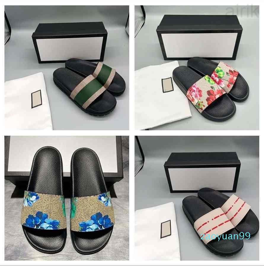 

Woman Man brand Sandals quality Stylish Slippers Fashion Classics summer Sandal Men Women black Slipper Flat shoes Slide Eu 35-45, # 2