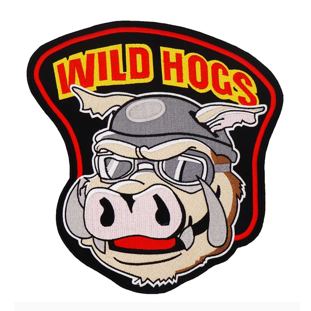 

Wild Hogs large punk embroidered iron on backing biker patch badge for jacket jeans