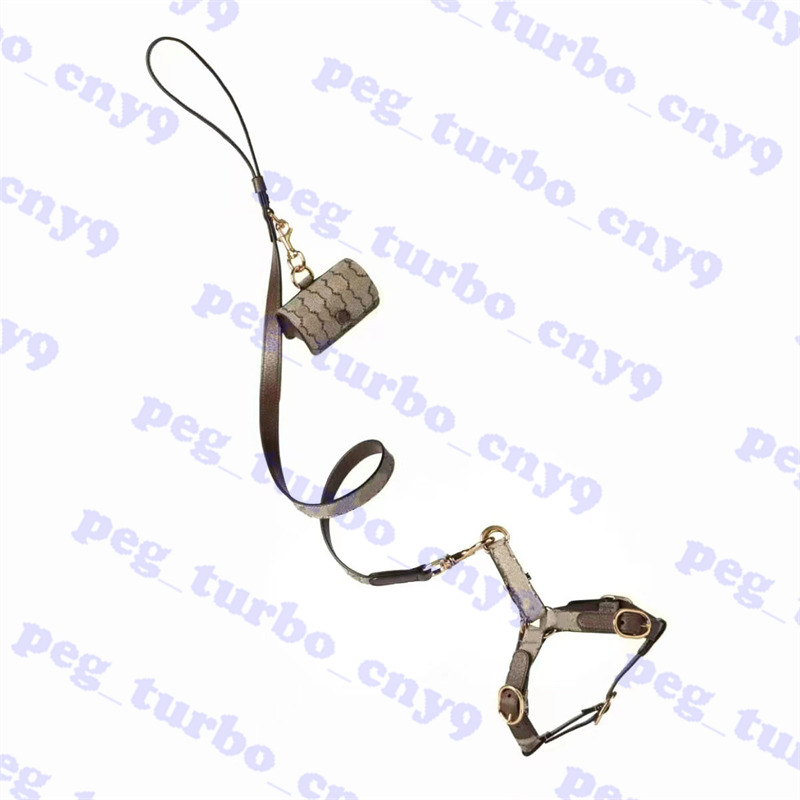 

Brand Pets Harness Leashes Pet Letter Leather Collar Leash Fashion Dogs Harnesses Three Piece Suit