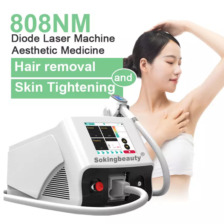 Three Wavelengths Diode Laser 808 Nm Hair Removal Machine Permanent Hair Remove Skin Rejuvenation Portable Type Smart Touch Screen Beauty Salon Or C