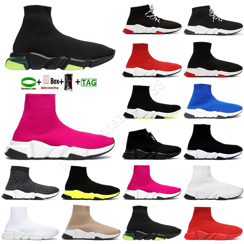

Sock Shoes Platform Sneakers Trainers Beige Black White Panda Casual Designer Clear Sole Outdoor Walking Jogging For Mens Womens size 36-46, Color 19