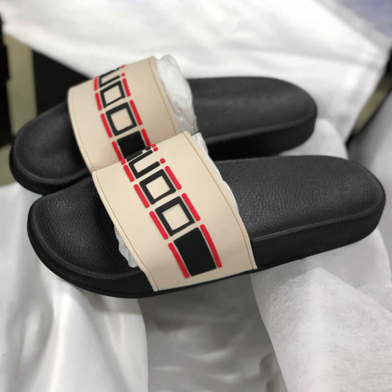 

2023 New Designer Shoes Europe Brand Fashion Mensstriped Women Sandals Causal Non-slip Summer Huaraches Men Slippers Flip Flops Slipper EU35-46 With Box NO010, 21