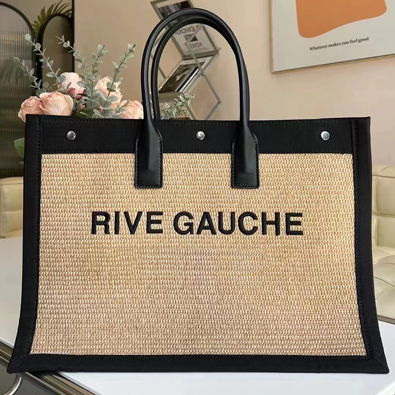 

Rive Gauche Beach Tote Bags Designer Woman Handbag Bag Luxury Fashion Shopping Handbags Linen Large Bags Travel Satchel Wallet Totes