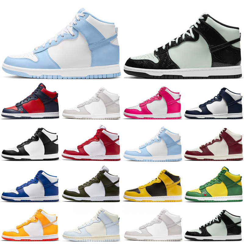 

Dunks High Mens Women Running Shoes Designer SB Team Red University Blue Sup By Any Means Vast Grey Game Royal Purple Sports SBdunk casual Sneakers, Color 12