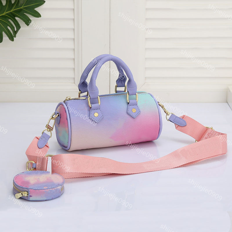 

Sunrise Pastel 3PCS Set pochette Totes Bag Colorful Women Designer Shoulder Handbag Purse On The Go SPRING IN THE CITY COLLECTION Chain Tote Cross Body Wallet bags, 4#
