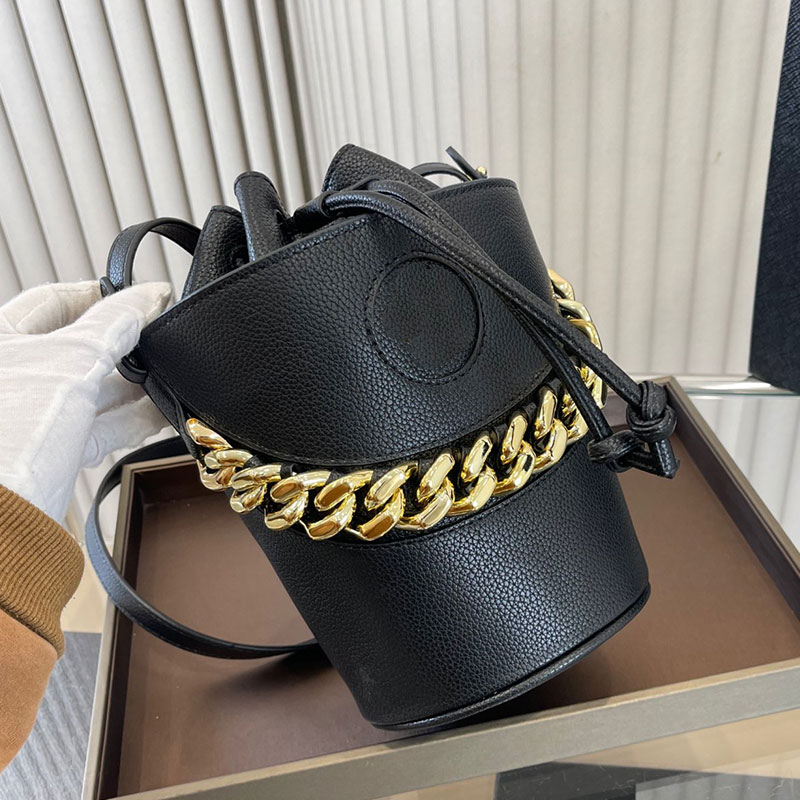 

Crossbody Greca Bag Bucket Shoulder Bags Women Handbag Purse Chain Head Portrait Hardware String Closure Fashion Letter Detachable Strap Plain Mini Cross Body Bags, Brown