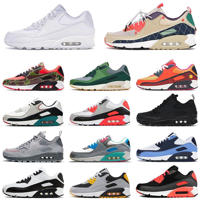 

90 running shoes 90s mens womens Triple Black White Day of the Dead Griffey Swingman cool grey Surplus Black Bred Lucha Libre Solar Flare UNC Batman Trainers Sneakers, 36-46
