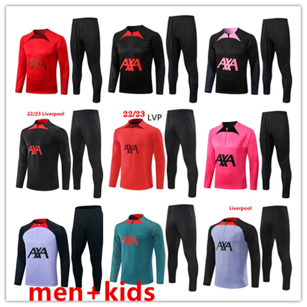 

2022 2023 Half zipper season Men kids soccer tracksuit 22 23 soccer jersey football training suit tracksuits survetement foot chandal jogging kits