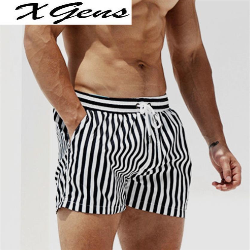 

Swimwear Men Swim Shorts Mens Swimming Trunks Striped Swimsuit Man Beach wear Surf Board Bathing Suit Badeshorts Briefs247b