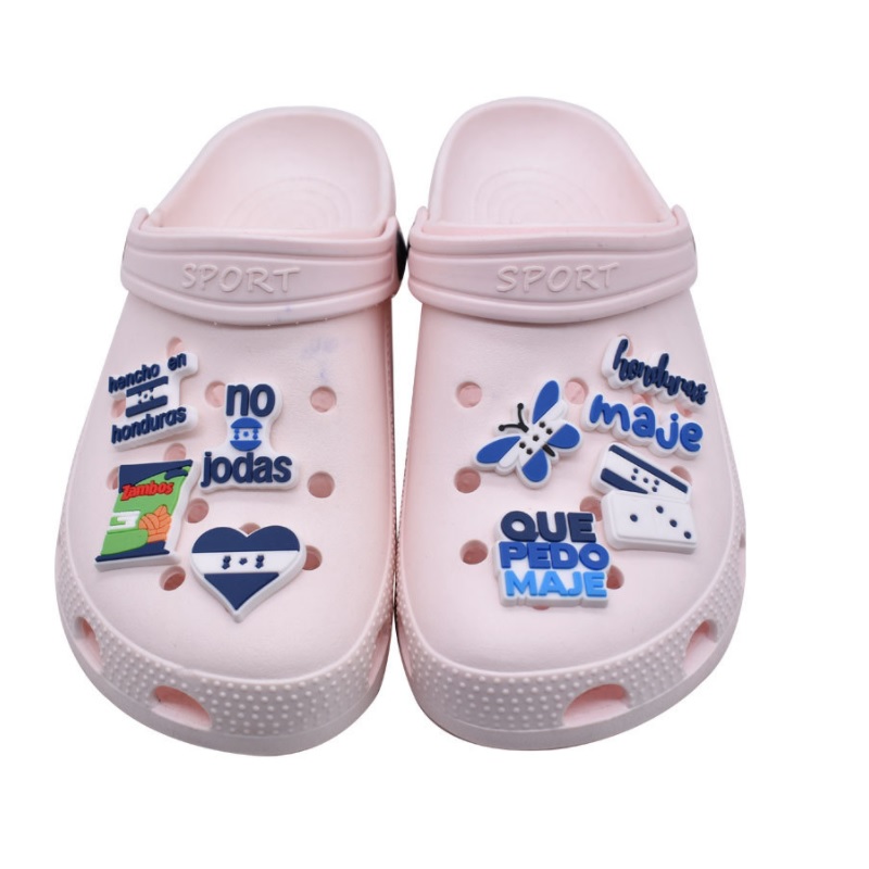 

Cartoon Shoe Charms Pink Cartoons Honduras Flag Flower Croc Jibz Fit Wristbands Girls Boys Shoes Ornaments