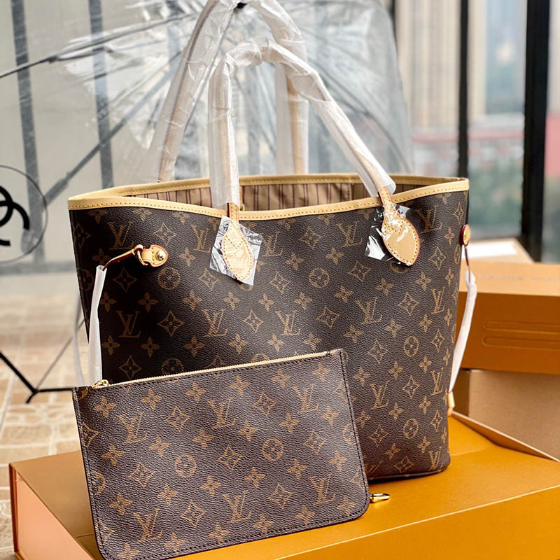 

Sales 1:1 Dupe Louis Vuitton Leather Bag Women Black Lv Neverfull  Handbags Purses Lvs Tote Bag Fake Louis Bags 32CM No Box AAAAA Quality
