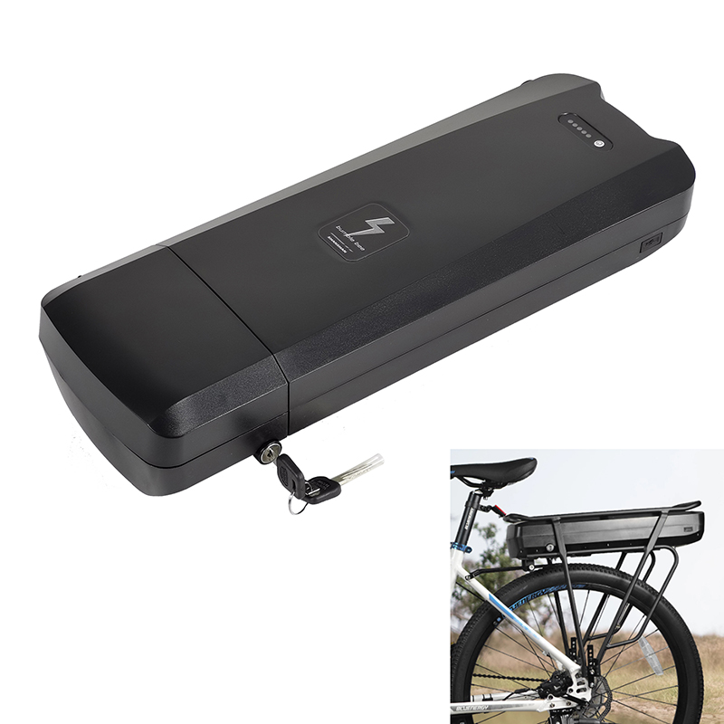 Ebike Battery 52V 48V 36V 21Ah 19.2Ah 24.5Ah 28.8Ah 23.4Ah Rear Rack Battery with Charger for 1500W 1000W 750W 500W Mid Hub Motor Electric Bicycl-image-833838704
