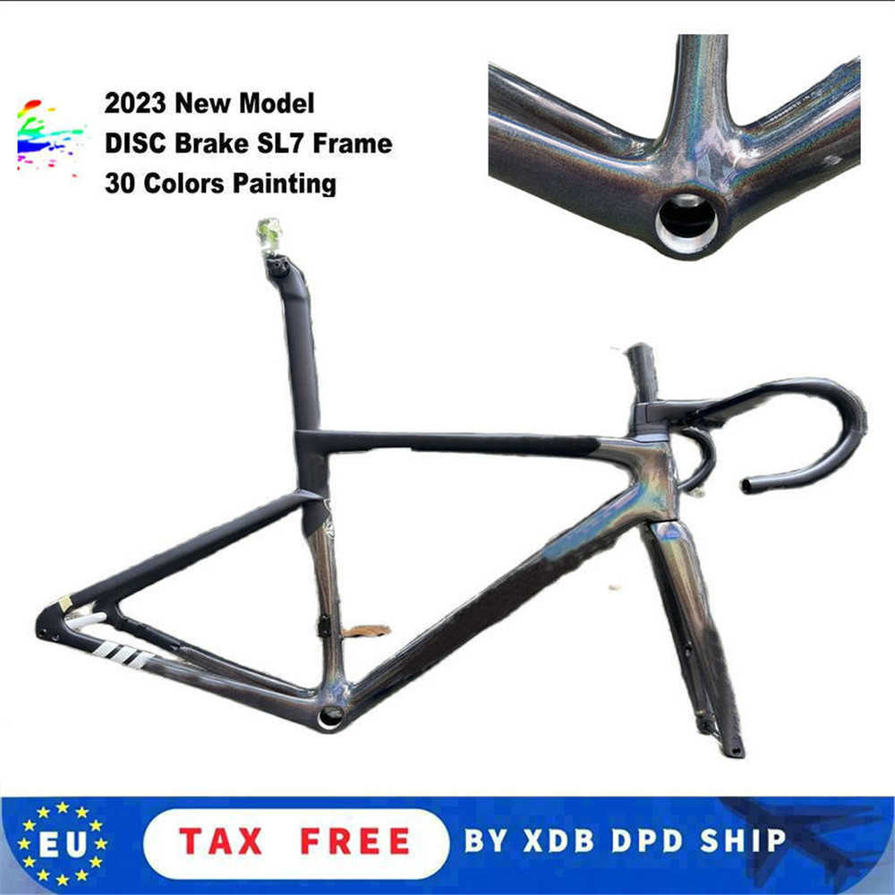

T1000 Chameleon Disc Brake Sl7 Frames Road Carbon Bicycle Frameset With Handlebar DPD UPS, Multi