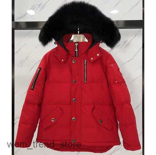 Down Jacket 06 Men's Fur Collar Parka Winter Waterproof White Duck Coat Cloak Fashion Couple Moose Casual Version Warm Doudoune Femme 5 mooses